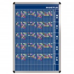 Personal-Raum-Plan, 10 Stunden, 33 Spalten, 103x77 cm, 